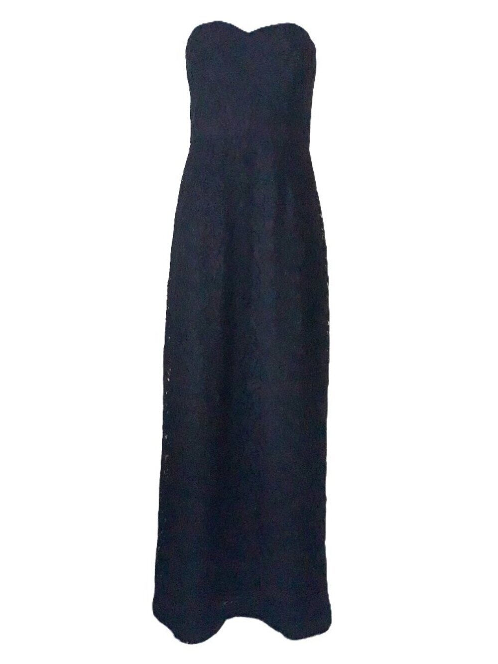 J. Crew Black Lace Maxi Dress Wedding Party Black Tie